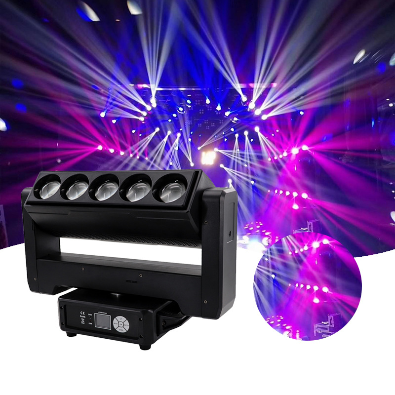 5pcs 60W RGBW Zoom Matriz de teñido Luz estroboscópica de color FD-B560 