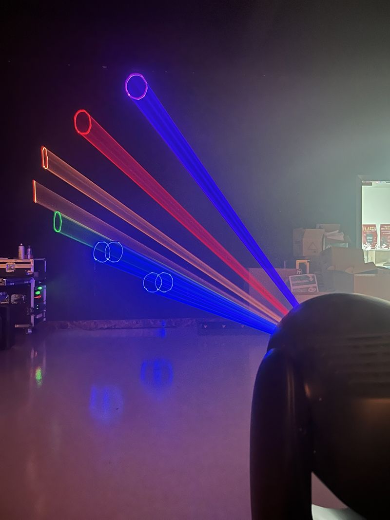 Nuevo 5W cabeza móvil RGB animación a todo color luz láser para escenario FD-ML13